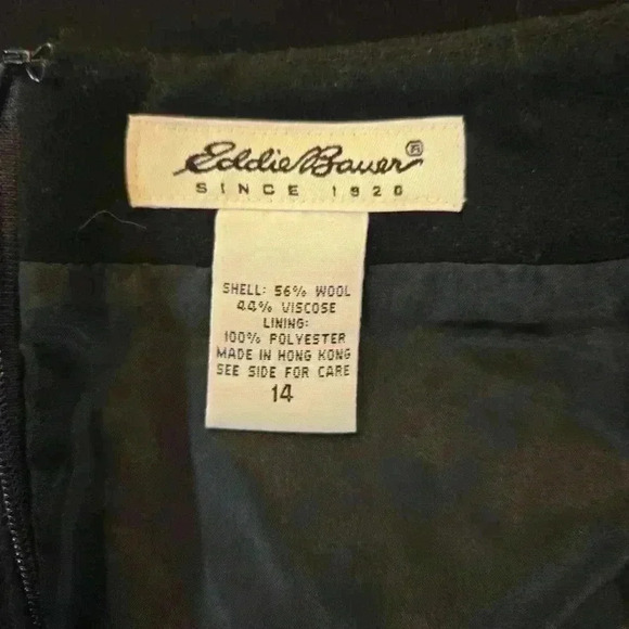Eddie Bauer Womens Wool Straight Fit Maxi Skirt Black Size 14 - Picture 4 of 6